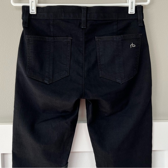 Rag & Bone The Jodhpur Legging Jeans with Leather Inserts in Midnight - Picture 6 of 10